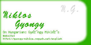 miklos gyongy business card